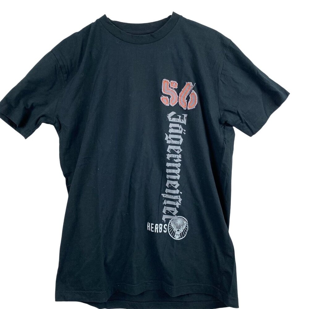 Jägermeister Mens T-Shirt Size M 56 Herbs Y2K  Casual Graphic Tee Crew Neck